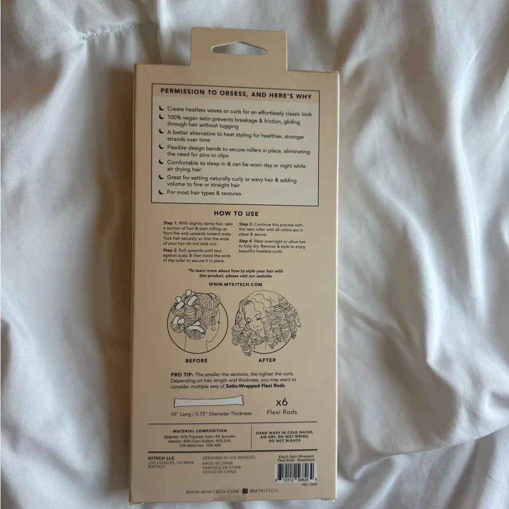 Kitsch Satin-Wrapped Flexi Rods - Rose, Champagne & Cocoa